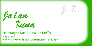 jolan kuna business card